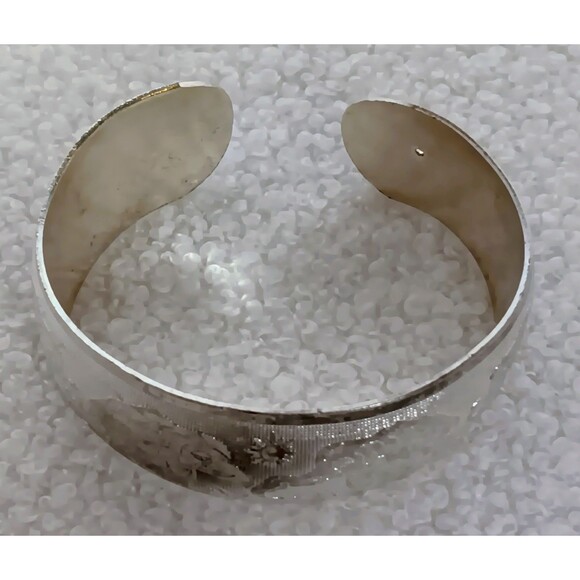 Vintage Silvertone Elephant Cuff Bracelet 7.5 in - Picture 9 of 12